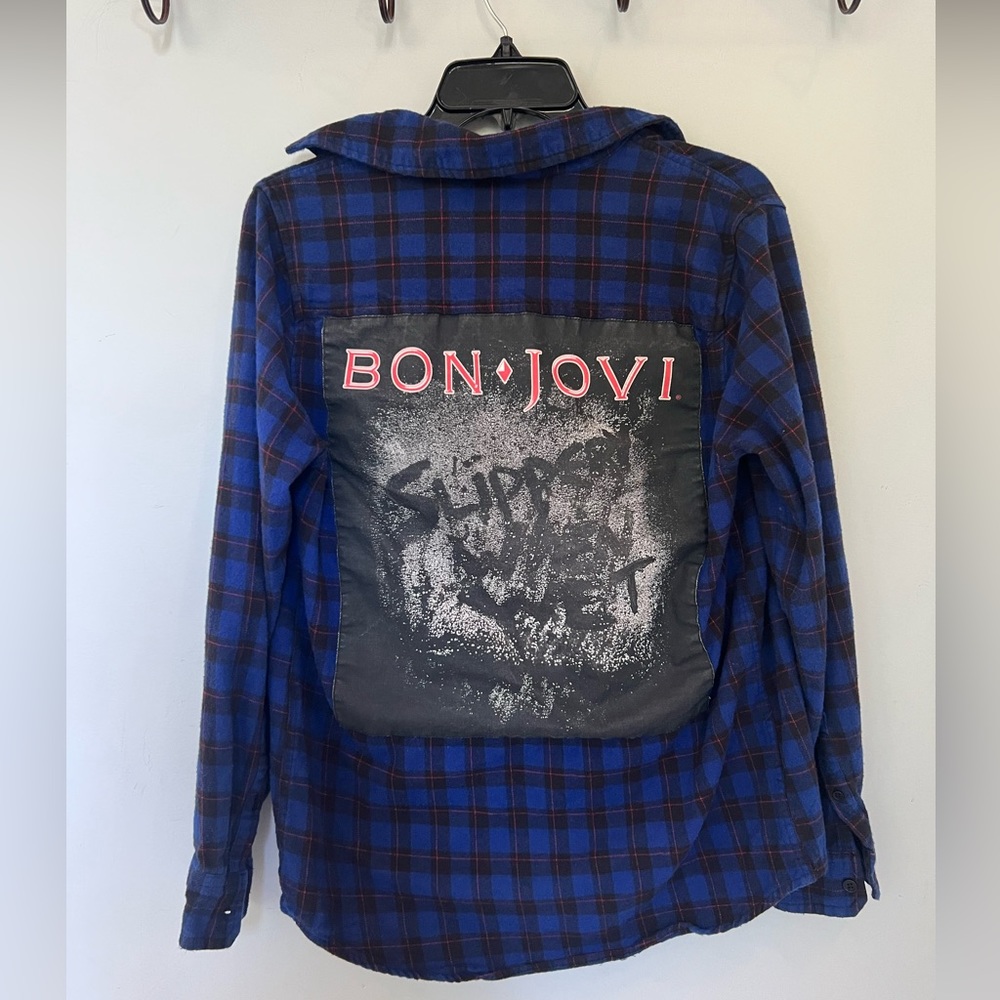 Bon Jovi Flannel Shirt by Cotton On S
